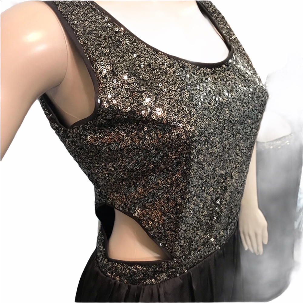 Brown and Gold Sequin Dress✨